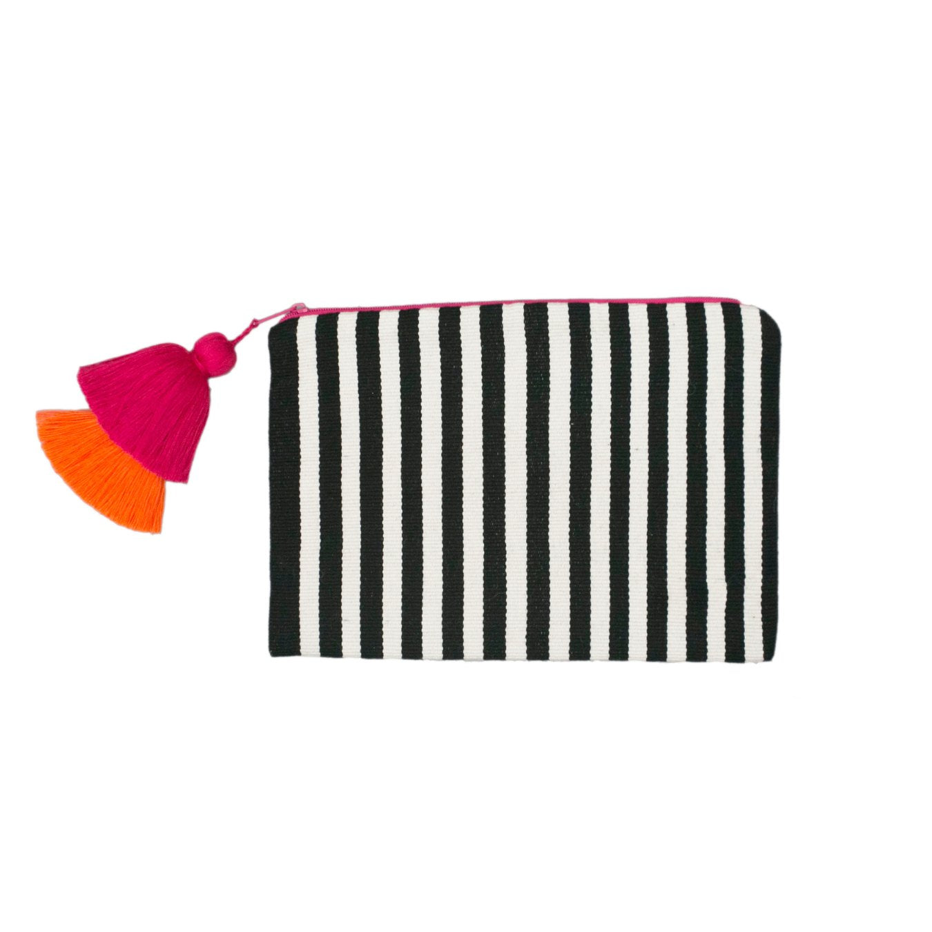 Striped Woven Everything Pouch