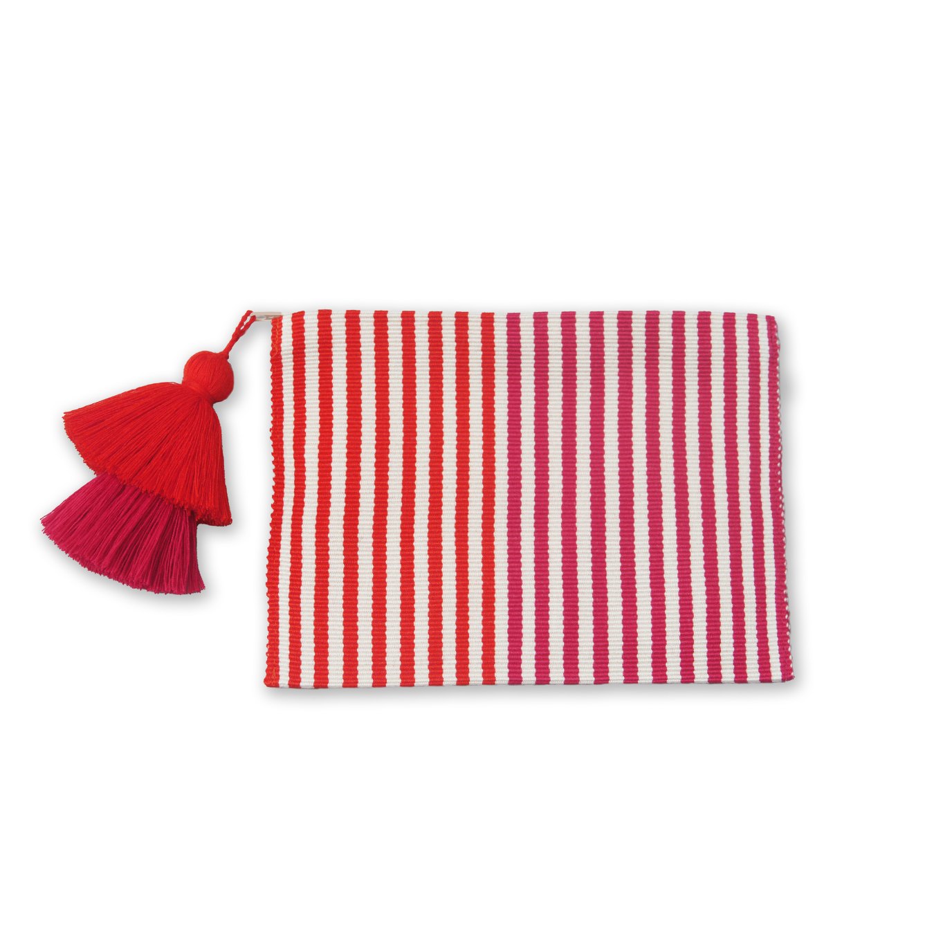 Striped Woven Everything Pouch