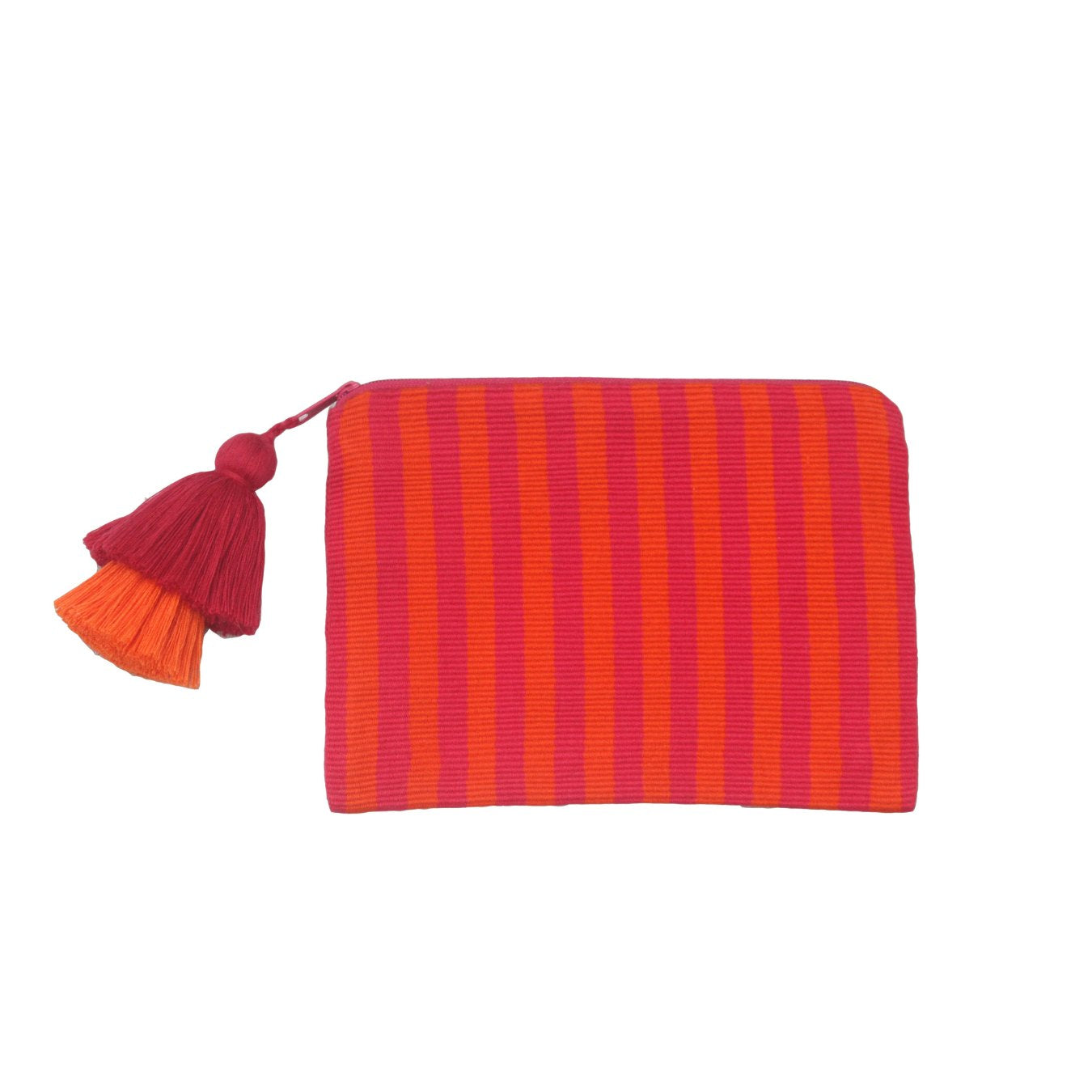 Striped Woven Everything Pouch